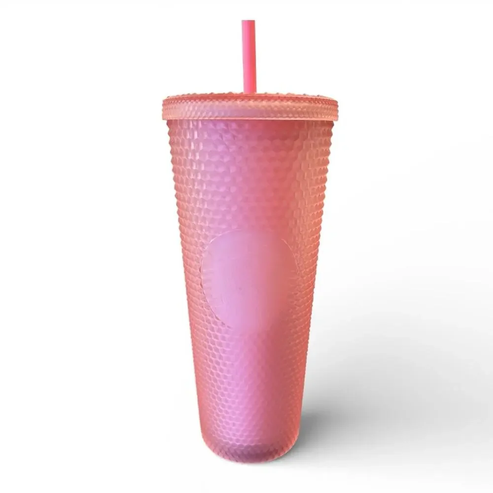 Starbucks 2022 Valentine's Soft Touch Studded Venti Pink Tumbler 24oz NEW